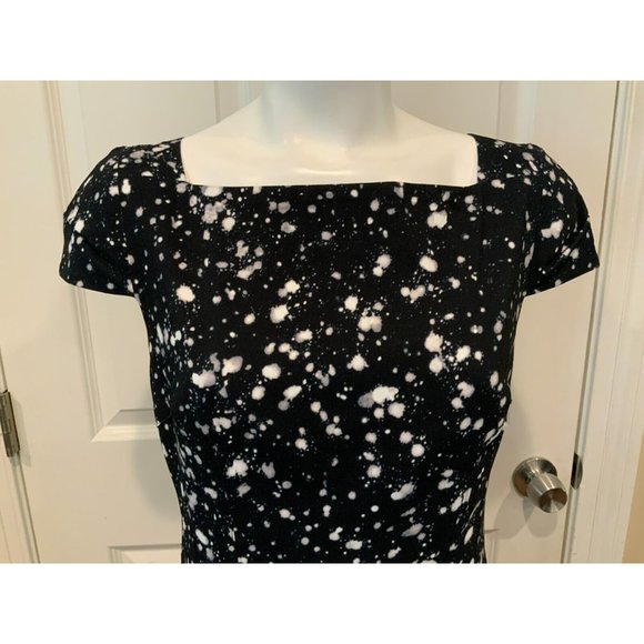 Michael Kors Collection Black & White Splatter Pattern Dress, Size 8 - Picture 2 of 8